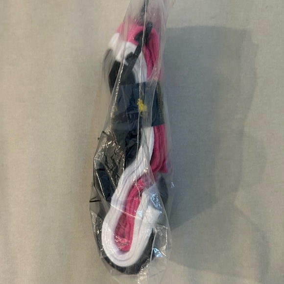 Polo by Ralph Lauren Girls Knee High Black White and Pink Socks Size 8-9.5 S/M - Picture 3 of 4